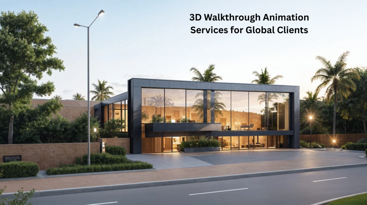 Realistic 3D walkthrough animation of a modern architectural project