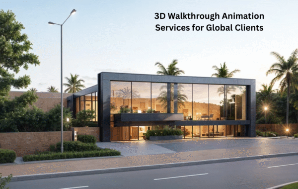 Realistic 3D walkthrough animation of a modern architectural project