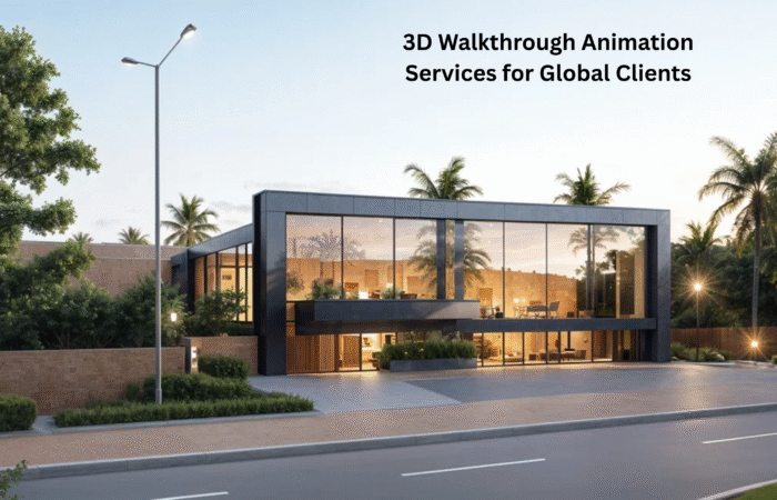 Realistic 3D walkthrough animation of a modern architectural project