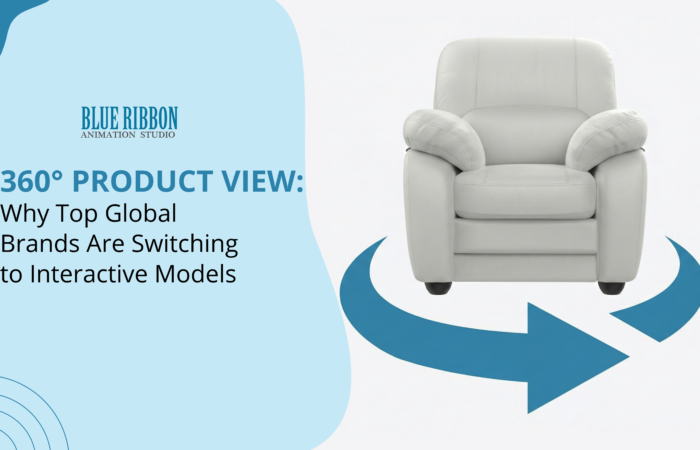 An interactive 360 product view of a modern armchair spinning to show all angles for e-commerce.