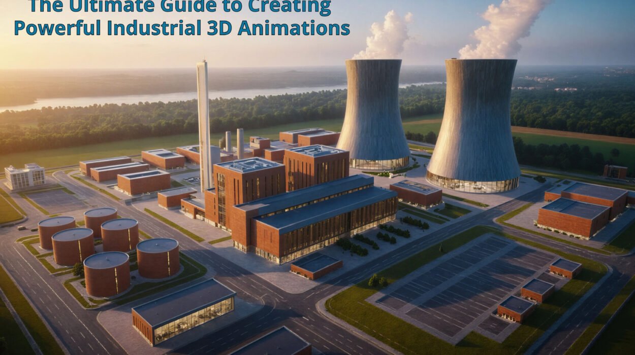 Industrial 3D animation explaining complex manufacturing machinery for global B2B markets