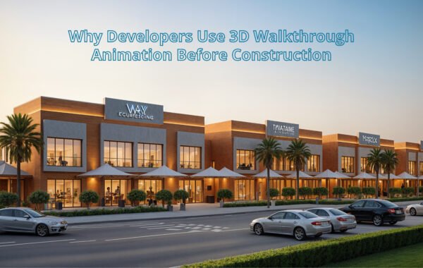 High-quality 3D walkthrough animation for real estate projects by Blue Ribbon 3D.