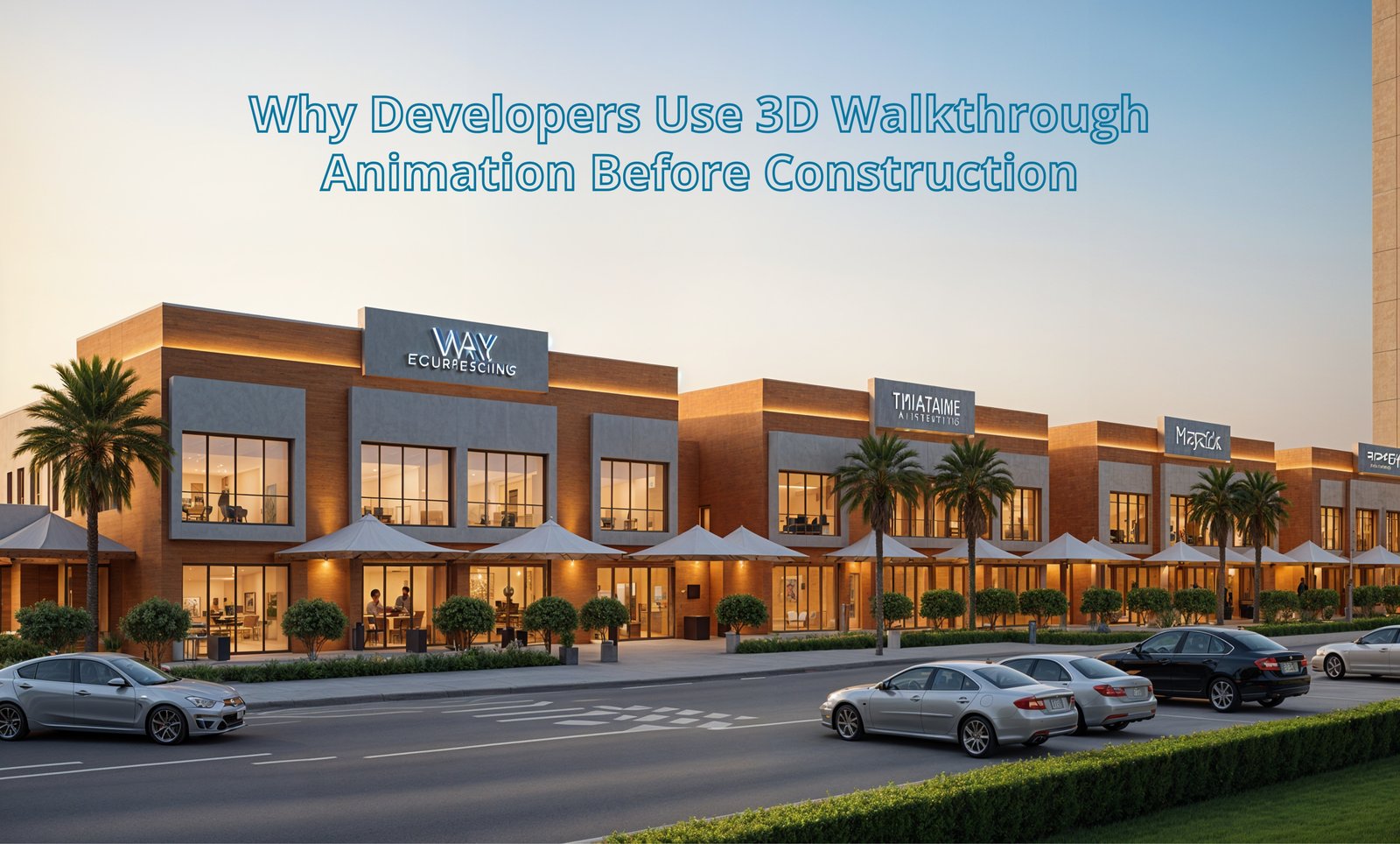 High-quality 3D walkthrough animation for real estate projects by Blue Ribbon 3D.
