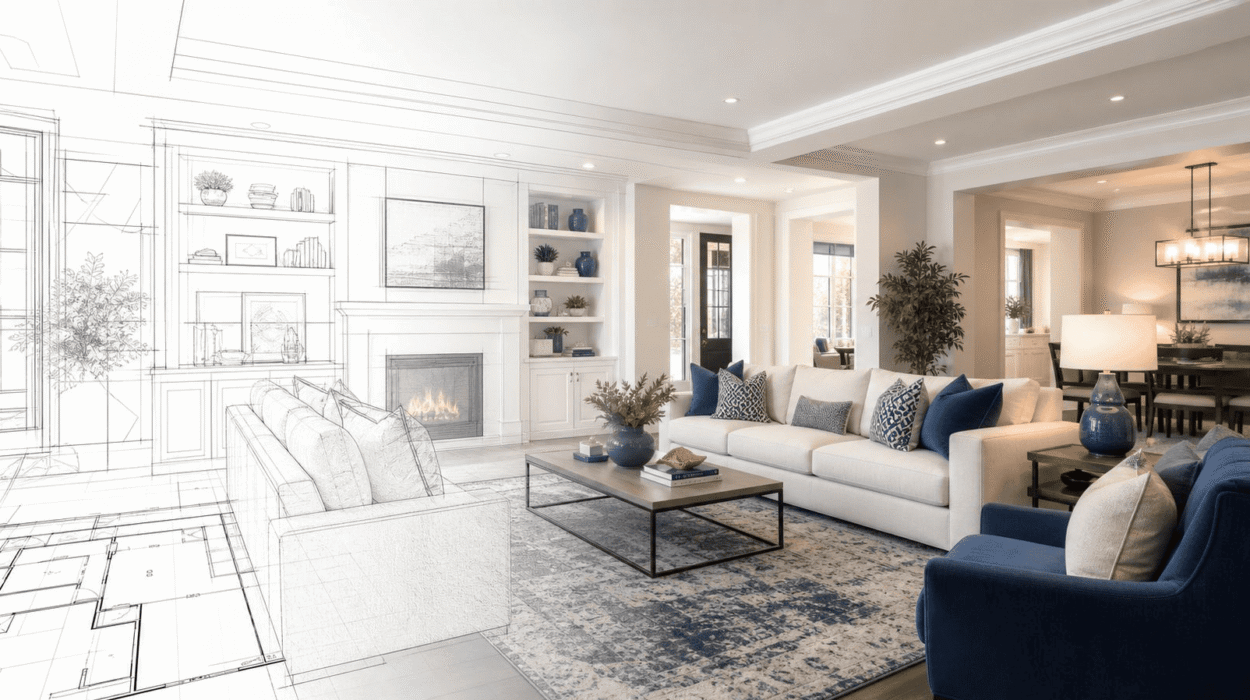 AI walkthrough animation turning a floor plan into a video tour