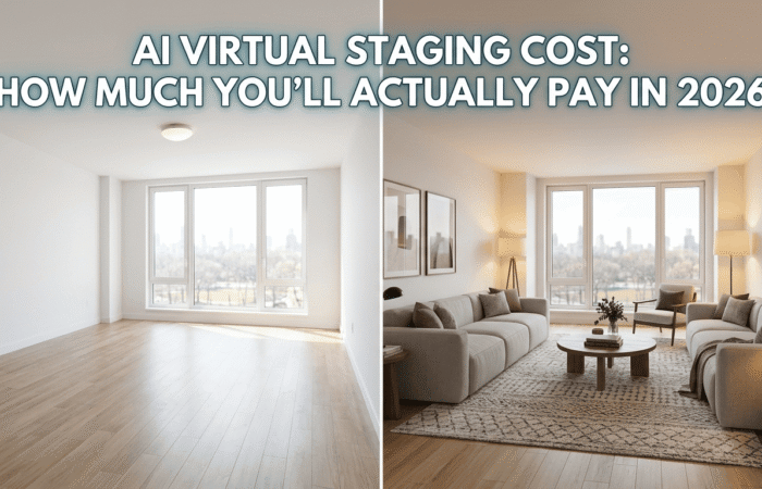 AI Virtual Staging Cost: How Much You'll Actually Pay in 2026 — before and after empty room transformation
